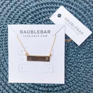 Baublebar - K - Initial Bar Pendant - NEW!